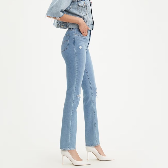 levis 724 high rise slim straight denim jeans - Picture 3 of 12